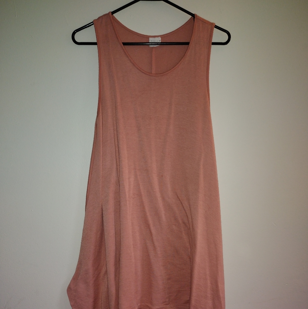 Coral tank top dress